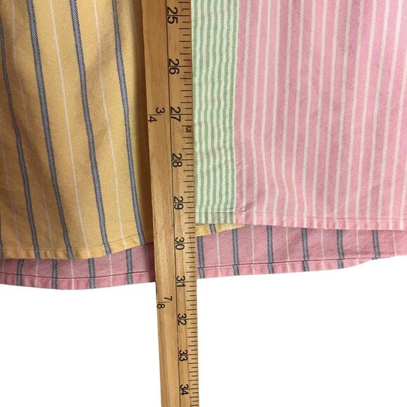 Vintage Y2K Pastel Stripe Button Down Shirt Men’s XL American Living Pink Blue - Picture 9 of 10